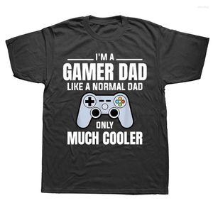 Hommes T-shirts Hommes Gamer Papa Comme Un Jeu Vidéo Normal Père T-Shirt Famille Streetwear J'ai Pause Mes Hauts Coton Hommes