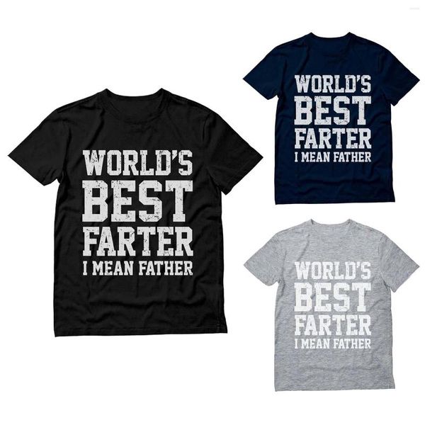T-shirts pour hommes Cadeaux pour hommes pour papa Fête des pères Funny Shirt Worlds Farter I Mean Father Humour Ski Col roulé Hommes