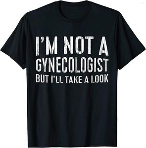 Hommes t-shirts hommes je ne suis pas un gynécologue mais je vais prendre o-cou coton chemise hommes décontracté à manches courtes t-shirts hauts Streetwear