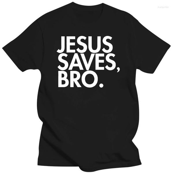 Camisetas para hombre Jesús salva a Bro manga corta 2023 moda de verano llega cuello redondo de hombres diseña tu propio