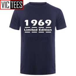 Heren T-shirts Mens Limited Edition 1969- Heren T-shirt -31 Kleuren -50e verjaardag-Geschenk bedrukt T-shirt-Heren Hot Top T-shirt D240509
