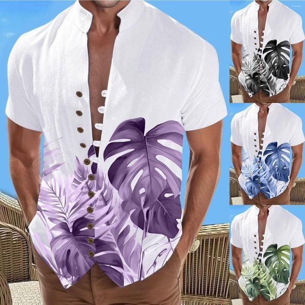 Camisetas para hombres Camisa de manga larga para hombres Lapa de bolsillo de impresión digital 3D Hebilla corta extra pequeña