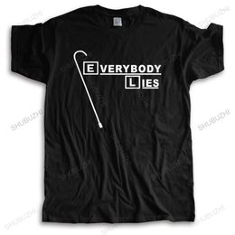 T-shirts pour hommes chemise en coton de luxe pour hommes EVERYBODY LIES1A t-shirt homme de haute qualité goutte marque de mode haut t-shirts unisexe t-shirt