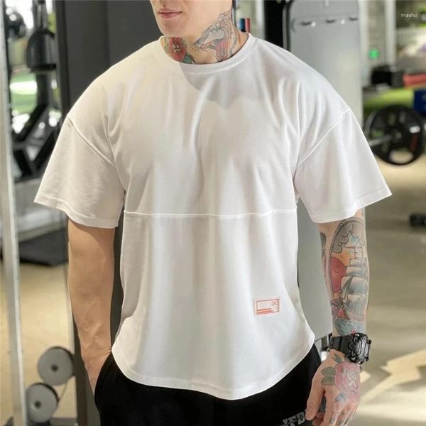 T-shirts pour hommes Homme Muscle Shirt Body Body Fitness Men Tops Coton Singlet Plus Tshirt à grande taille Mesh