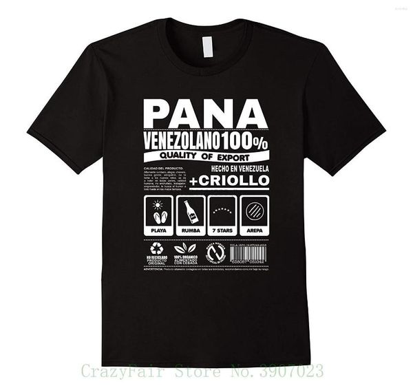 Camisetas para hombre Pana Venezolano, divertida camiseta de Venezuela, camisetas estampadas de estilo veraniego para hombre, ropa de marca de Fitness superior Harajuku para hombre