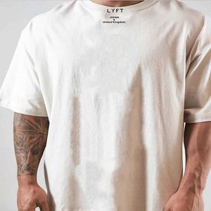 T-shirts masculins pour hommes imprimés en coton lâche t-shirt à manches courtes lyft t-shirt fitness à la mode d'été