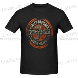 T-shirts pour hommes T-shirt imprimé Summer Strt Cycling Coton Cotton Retro Retro Imprimé Slves T-shirt surdimensionné Clothes Men T240419