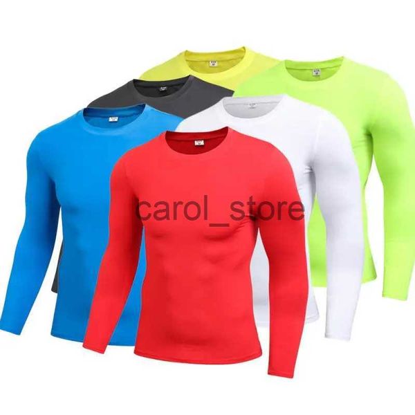 Camisetas para hombres Hombres de secado rápido Fitness Compresión Manga larga Baselayer de secado rápido Cuerpo debajo de la camisa Apretado Deportes Gimnasio Desgaste Top Shirt J231121