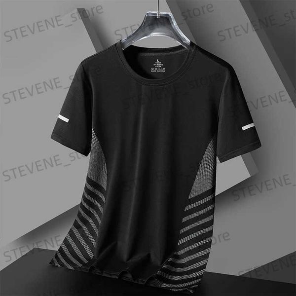 T-shirts pour hommes Hommes Quick Dry Sport Running T-shirt Summer Mode Simple Style Court Slves Oversize T Unisexe Col Rond Offre Spéciale Top T240325