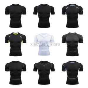 T-shirts masculins Mentes Rash Protection Shirts COMPRESSION COMPRESSION COMPRISE T-shirt Fitness Fitness For Running Training Clothing Sports Clothing 240327