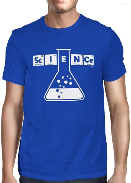 T-shirts pour hommes Mens Science Flask Tableau Périodique T-Shirt Arrivées Harajuku Tee Été 2023 Pur Coton Respirant T-shirt À Manches Courtes