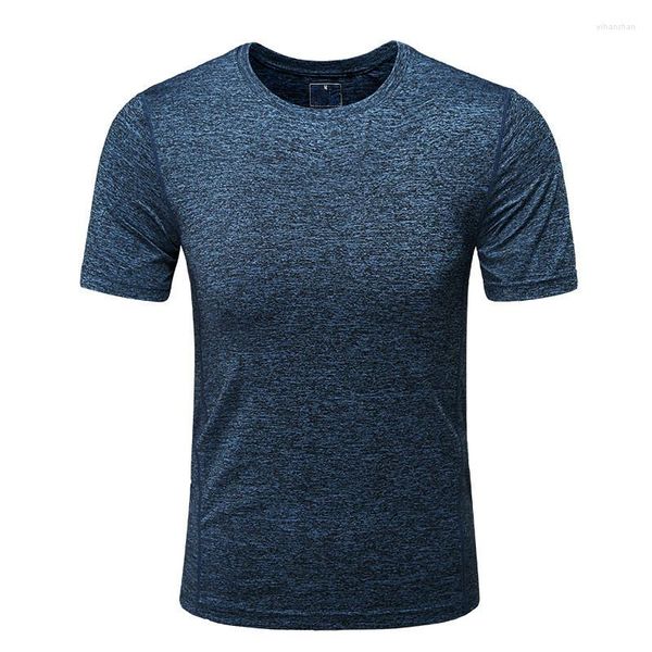 T-shirts pour hommes T-shirt à manches courtes pour hommes Slim Sportswear Homme Séchage rapide Courir Fitness Chemise Casual Garçons Tshirt Mâle Bleu Tee Tops 5XL