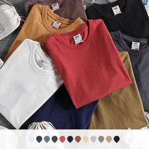 T-shirts heren heren met korte mouwen T-shirt Solid Color Summer Casual Top T-shirt 100% katoen modieuze unisex gewoon jurk2403