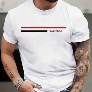 T-shirts masculins pour hommes Summer 100% coton Lettre imprimée T-shirt décontracté pour hommes Clothing Fashion Tops T Marque de luxe surdimensionnée T-shirt Y240429