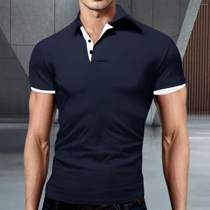 T-shirts pour hommes Mode d'été à manches courtes Chemise Tops Bouton Revers Baggy Henley-Shirt Slim Fit Tee Casual Daily Wear Male Clothes