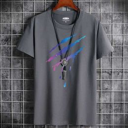 T-shirts masculins pour hommes Summer Fit 100 coton T-shirt imprimé Y240516