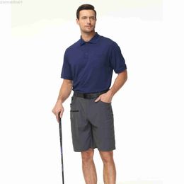 T-shirts pour hommes Polo d'été pour hommes Chemises de golf Haut à manches courtes T-shirt Respirant Tactique Football Chemises d'affaires décontractées avec poche latérale L230713