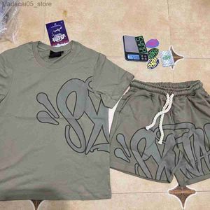 T-shirts masculins pour hommes Syna World Tshirts Set 5a Tee Imprimé Designer T-shirt Short Y2K Tees Syna World Graphic Tshirt and Shorts Hip Hop S-XL Q240425