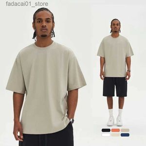 T-shirts masculins T-shirt pour hommes 220g combinaison de brouillard en coton couloir rond couche à manches courte
