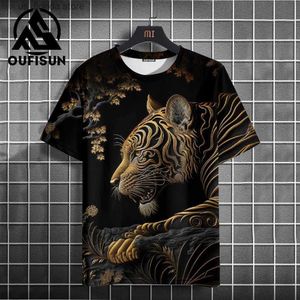 T-shirts pour hommes T-shirt pour hommes 3D imprimé animal été court Slve Tops mode col rond pull surdimensionné vêtements masculins en plein air T-shirts Y240314