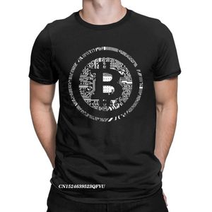 T-shirts voor heren t-shirts t-shirt bitcoin cryptocurrency cyber valuta financiële revolutie katoen t-shirt plezier t-shirt manga kleding plus maat t240425