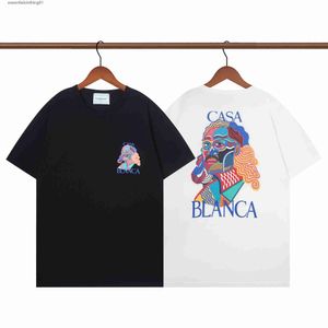 T-shirts masculins T-shirt Casablanc T-shirt Mens Fashion Summer Short Sles Mens Tees 100% Cotton Luxury Brand Designer Casablanc Shirts Us Taille S-XXL C240413