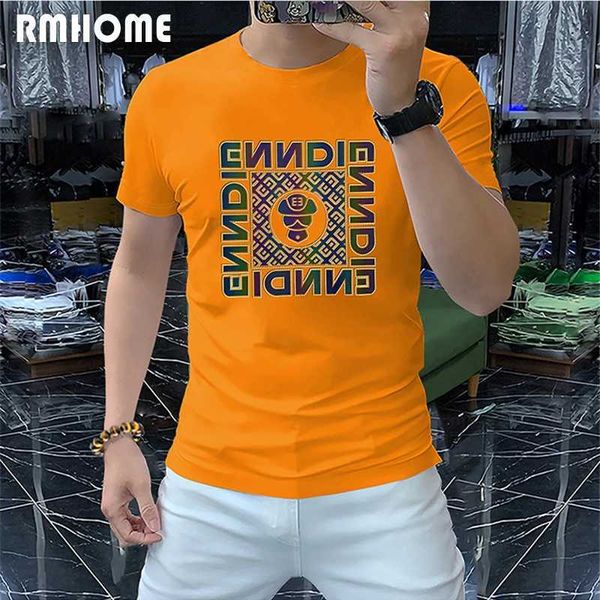 Camisetas para hombres Camiseta para hombre Ropa Lentejuelas Diamante Letras Algodón Slim Male Tees 2023 Verano Cuello redondo Top Estilo juvenil Pevalent Man Wear J240316