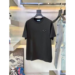 Herren-T-Shirts, Herren-T-Shirt, Designer-Männer-T-Shirt, Mann, schwarzes T-Shirt, Damen-Kleidung, Größe XXL, 100 % Baumwolle, kurze Ärmel, Brust, Dreieck, Inl