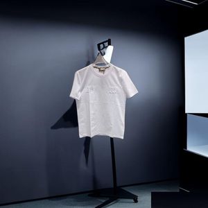 T-shirts pour hommes T-shirt pour hommes Chemises de créateurs Col rond Sweat-shirt à manches courtes Lettre 3D Timbre en acier en relief Coton Oversize Tee Si Dh2Tp