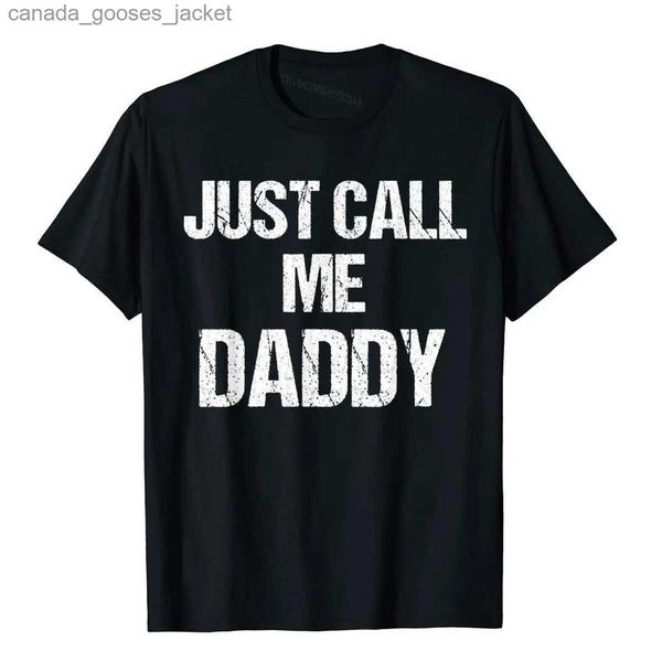 T-shirts pour hommes T-shirt pour hommes Funny Fun Just Call Me Papa Papa Père Beach Tops T-shirt Coton Hommes T-shirts Personnalisé Slim Fit L231208