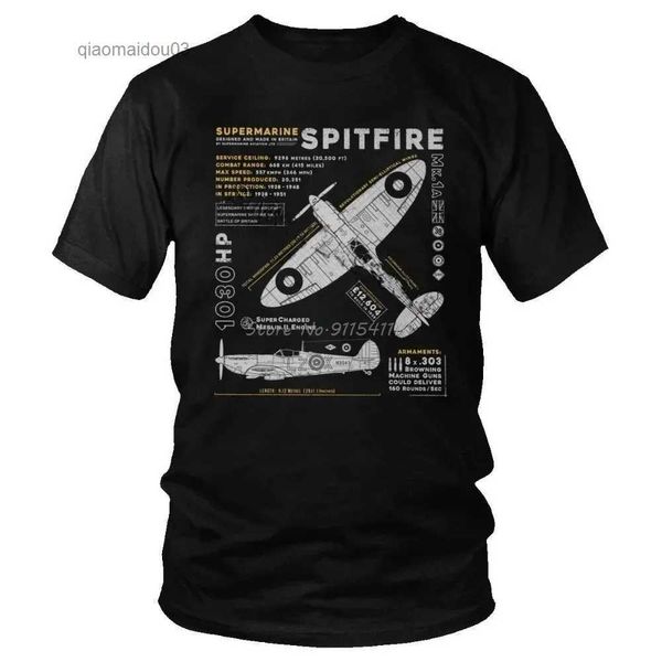 T-shirts masculins T-shirt pour hommes North American Aviation Vintage Fighter Plane imprimé T-shirt Côtes courtes surdimensionnées T-shirt Men Vêtements Summerl2404