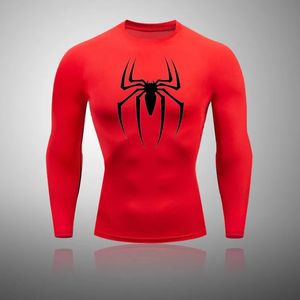 T-shirts pour hommes T-shirt pour hommes Chemise de course rouge Vêtements à séchage rapide pour hommes Vêtements de fitness légers et respirants T-shirt à manches longues à col rond 230927