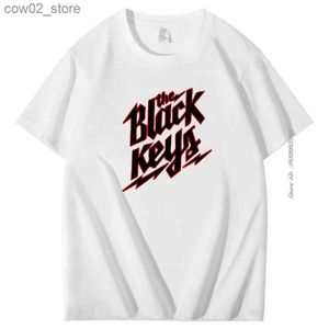 T-shirts voor heren Heren T-shirt Zomer Katoen Grappig T-shirt Cadeau Tops De Black Keys Unisex T-shirt Casual Los Cool Style Tees Herenkleding Q240201