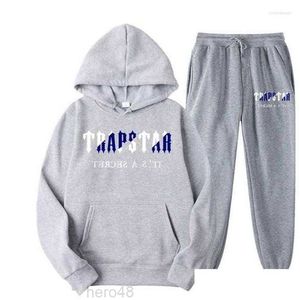 T-shirts voor heren heren t shirts 2022 Brand Trapstar Gedrukte sportkleding Men 15 kleuren Warm twee stukken Set losse hoodie sweatshirt joggin DHCSA J2YM