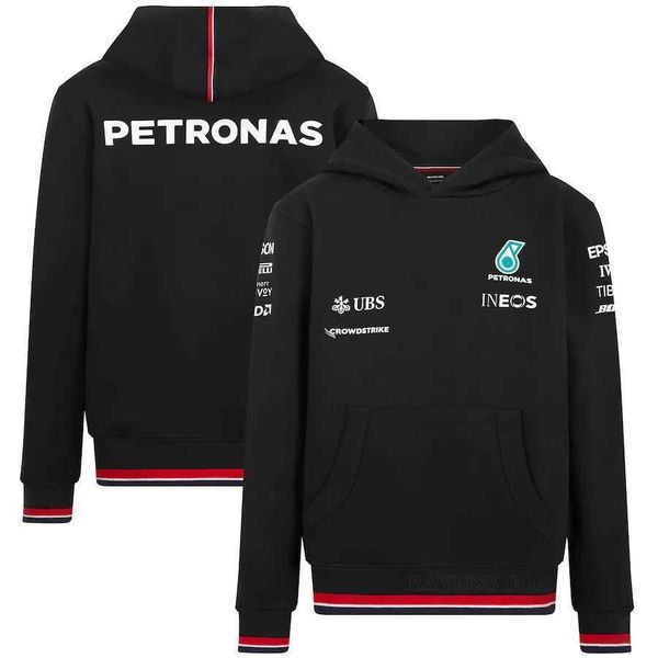 T-shirts hommes T-shirts hommes 2022 Petronas F1 Racing Team Sweat à capuche Formule 1 Fans de voiture Pull pour hommes Polaire Gardez la veste Softshell chaude 0085