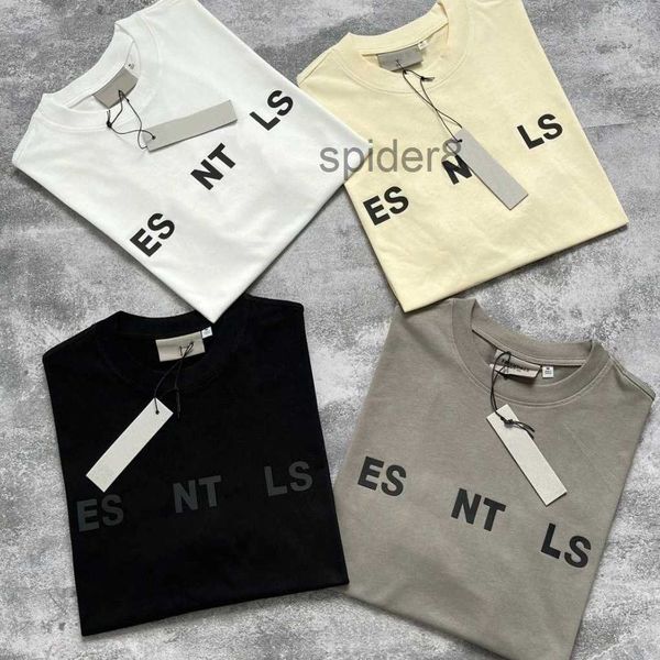 Camisetas para hombres Camisetas para hombre y polos Niebla Hilo doble Tridimensional Gel de sílice Letra Tendencia High Street Marca Camisetas de manga corta Camisetas Tops 02L9