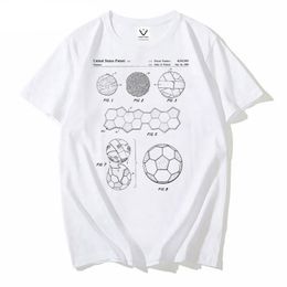 T-shirts pour hommes T-shirts pour hommes Mode Vintage Hommes À Manches Courtes Été Garçon T-shirts Occasionnels Antique Classique Tshirt Ballon De Football Brevet Hip Hop Streetwear GTHX