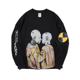 T-shirts voor heren T-shirts voor heren High Street Asap Rocky Testin Robot Printing T-shirt met korte mouwen Casual kleding S-Xl Drop Delivery Appar Dhref