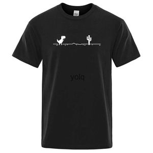 T-shirts voor heren T-shirts voor heren Bedrukt Dinosaurus Cactus Grappig Tops Zomer Katoenen T-shirt voor mannen Casual O-Ne T-shirts Basic Top 80327yolq