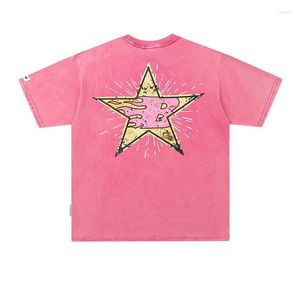 T-shirts pour hommes T-shirts pour hommes Star Graphic surdimensionné Chemise pour hommes Vintage Harajuku Y2K T-shirt Été Lâche Casual Coton Tee Streetwear 240314