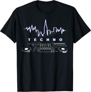 Mannen T-shirts Heren t-shirts Techno Muziek Yrk Deejay Dans Puur Katoenen Shirt Mannen Casual Korte Mouw Tees Tops drop
