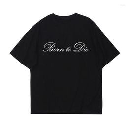 T-shirts masculins t-shirts t-shirts y2k coton t-shirt d'été harajuku lettre hip hop imprime les t-shirts à manches courtes