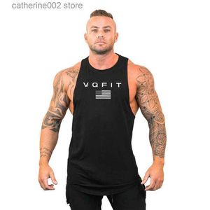 Heren T-shirts Heren tanktops shirt gym tank top fitness kleding vest mouwloos katoen man canotte bodybuilding ropa hombre man kleding dragen T230605