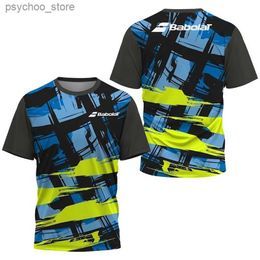 T-shirts hommes Chemise de tennis pour hommes Veste de badminton Ultra-mince Séchage rapide Fitness Entraînement Costume Casual Running Sportswear T-shirt imprimé 3D Q240130