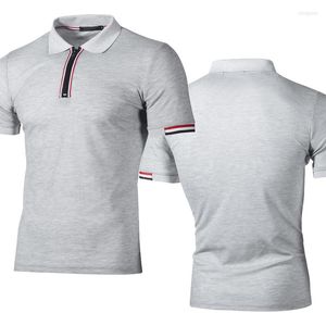 T-shirts masculins pour hommes haut imprimement imprimer mode décontracté hip hop à manches courtes revers de haute qualité Polo d'épissage h