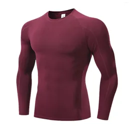 Camisetas para hombres Entrenamiento para hombre Camiseta ajustada Fitness Deportes Ajuste Correr Camisa de manga larga Camiseta Jerseys Tallas grandes Camisetas de calidad superior