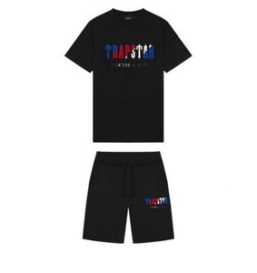 Mannen T-shirts Heren Trapstar t-shirt Korte Mouw Print Outfit Chenille Trainingspak Zwart Katoen Londen Streetwear S-2xl Wh7