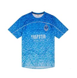 Heren T-shirts Heren T-shirts Limited Trapstar Londen T-shirt Korte Mouw Unisex Blauw Shirt Voor Mannen Mode Harajuku Tee Tops Mannelijke 1122ess