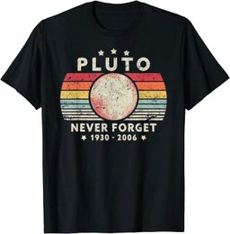 T-shirts pour hommes T-shirts pour hommes Hommes Summer ops ee ee Male Never Forget Pluto Style rétro Funny Space Science Z230705