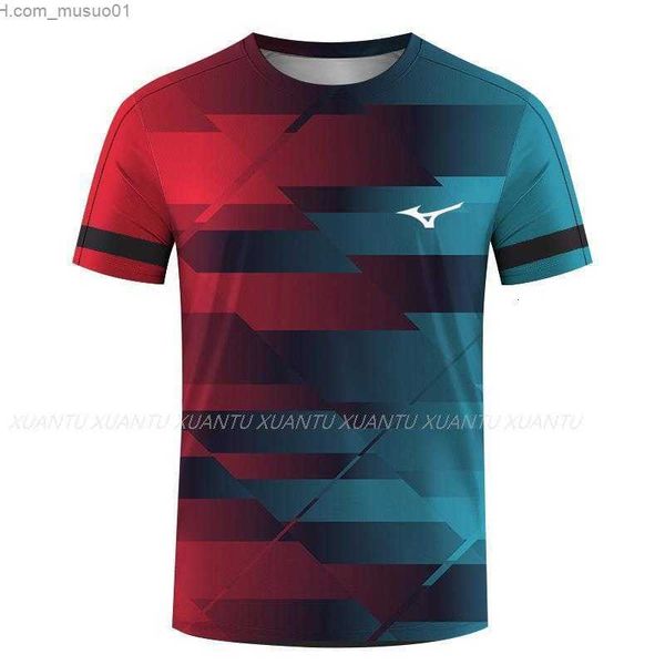 Camisetas para hombres Camisetas para hombres Mesa de secado rápido de la ropa de tenis para hombres con la impresión de uniformes de bádminton Suites para niños Lapa de la solapa THISHL2402